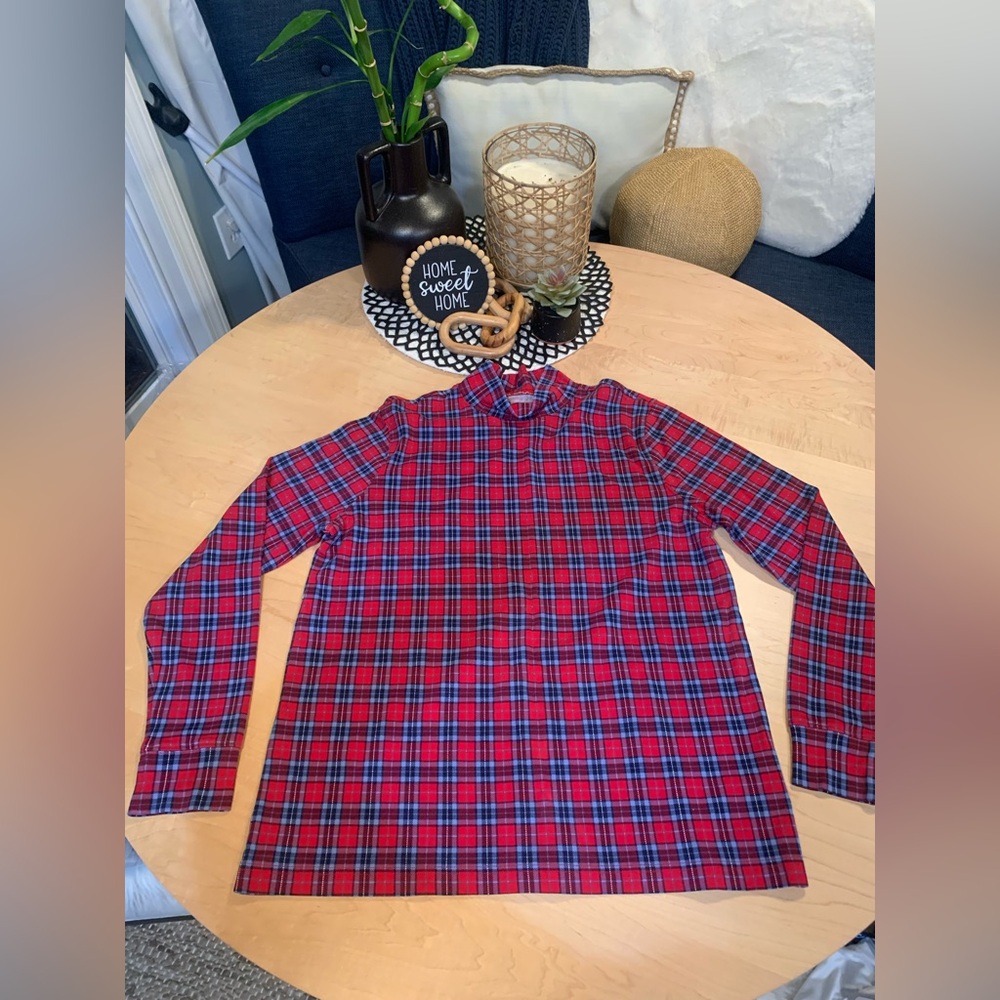 Lands’ End plaid turtleneck size Medium